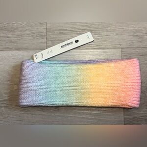 Aqua Pastel Knit Scarf